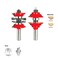 Freud 99268 178 dia Entry  Interior Door Router Bit System with 12 shank ogee profile