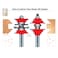 Freud 99268 178 dia Entry  Interior Door Router Bit System with 12 shank ogee profile