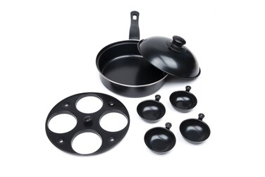 Fox Run NonStick Poaching 135 x 8 Egg Poacher and Fry Pan Black
