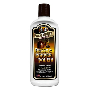 PARKER  BAILEY Brass and Copper Polish  Brass Polish Cleaner Copper Cleaner and Polish Tarnish Remover Metal Polish Cream for Polishing Antique Decor Pans Furniture 8 Oz Bottle