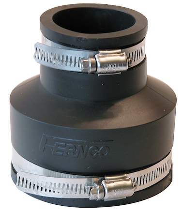 Fernco P1056315 Flexible PVC Reducing Coupling Connects 3 Pipe to 112