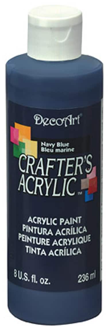 DecoArt Crafters Acrylic AllPurpose Paint 8oz Navy Blue