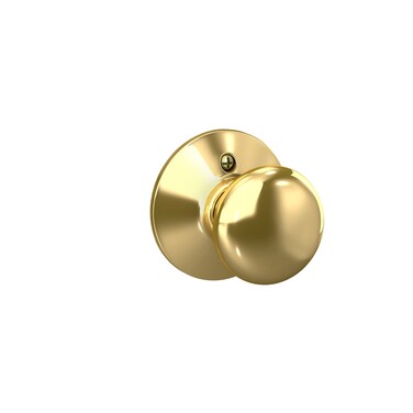 Schlage F170 PLY 605 V Plymouth Door Knob One Sided NonTurning Dummy Door Handle Bright Brass