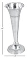 The Novogratz Aluminum Metal Decorative Vase Flute Shaped Centerpiece Vase Flower Vase for Home Decoration 6 x 6 x 15 Silver