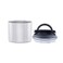 Planetary Design Airscape Stainless Steel Coffee Canister  Food Storage Container  Patented Airtight Lid  Push Out Excess Air Preserve Food Freshness Small Brushed Steel