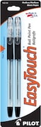 PILOT EasyTouch Ballpoint Stick Pens Medium Point Black Ink 2Pack 32100