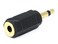 Monoprice 35mm TS Mono Plug to 35mm TRS Stereo Jack Adapter  Gold Plated Black