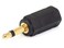 Monoprice 35mm TS Mono Plug to 35mm TRS Stereo Jack Adapter  Gold Plated Black