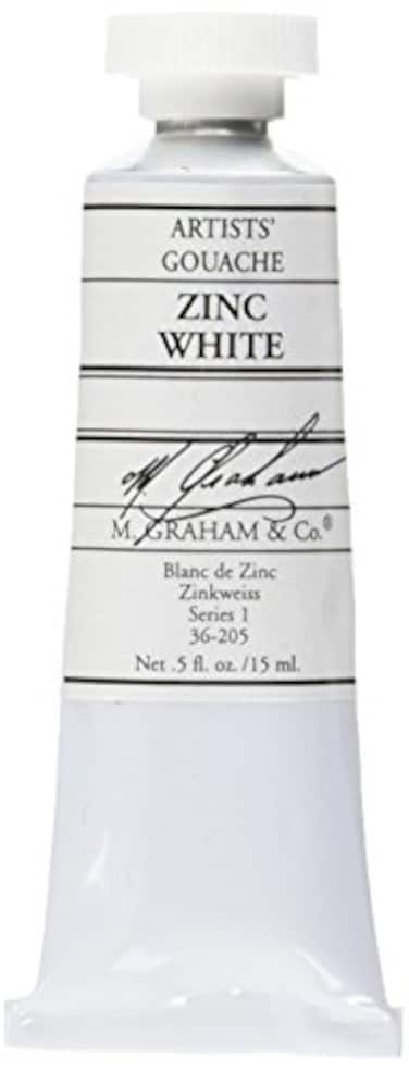 M Graham 12Ounce Tube Gouache Paint Zinc White