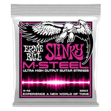 Ernie Ball Super Slinky MSteel Electric Guitar Strings 942 Gauge P02923