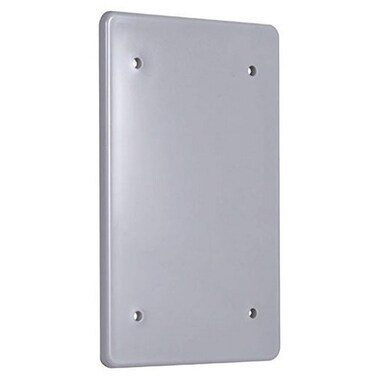 BELL PBC100GY Weatherproof Device Receptacle Blank Cover 1Gang Gray