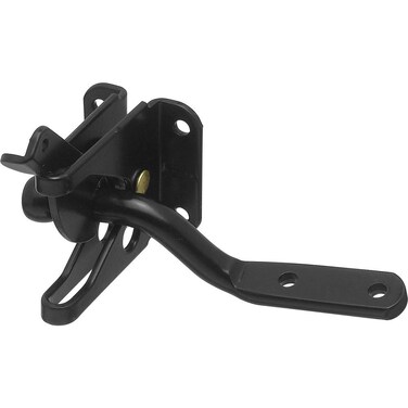 National Hardware N101121 Automatic Gate Latch Includes 4Inch Bar Coated with WeatherGuard Protection Black