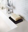 Yamazaki Home Soap Tray  Silic One Holder Dish for Sink Silic One One Size Black
