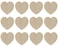 Creative Hobbies Unfinished Wood Heart Cutout Shapes Ready to Paint or Decorate 35 Inch Wide  12 Pack