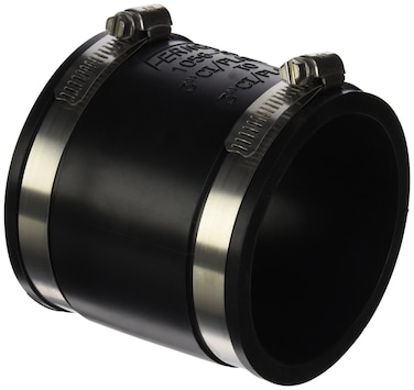 Fernco 105633 Flexible Pipe Coupling 3 CIPlasticSteel to 3 CIPlasticSteel