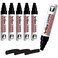 Artline 5109A Big Nib Magnum Whiteboard Markers  Extra Thick 100mm Flat Tip  Writing is Readable from a Great Distance  Dry Erase  Low Odor  Pack of 6  Black