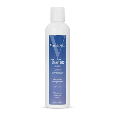 Virgo de Novo True Tone Blue Toning Shampoo Neutralizes  Removes Brassy Orange Tones in Lightened Brunettes while Moisturizing  Delivering Softness  Shine Vegan  Sulfate Free 80 ounces