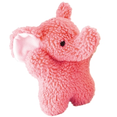 Zanies Cuddly Berber Baby Elephant Dog Toys Pink 8Inch