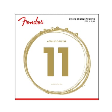 Fender 8020 Bronze Acousitc Guitar Strings Ball End 70CL 011052