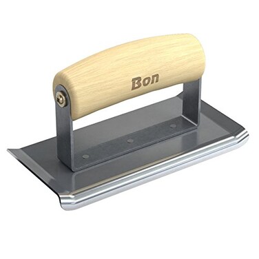 Bon 12469 Curved End Edger  Stainless Steel 6in X 3in  14in Radius X 38in Lip Wood Handle