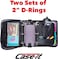 Caseit The Dual 20 Zipper Binder  Two 2 Inch DRings  5 Subject File Folder  Multiple Pockets  800 Sheet Capacity  Comes with Shoulder Strap  Black Dual301