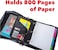 Caseit The Dual 20 Zipper Binder  Two 2 Inch DRings  5 Subject File Folder  Multiple Pockets  800 Sheet Capacity  Comes with Shoulder Strap  Black Dual301