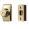 Ideal Security Keyed Deadbolt for Storm and Screen Doors Bright Brass 2Piece Set