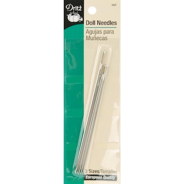Dritz 157 Doll Hand Needles Assorted Sizes 5Count Nickel