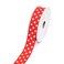 LUV RIBBONS 78Inch Grosgrain White Polkadots Ribbon by Creative Ideas 10Yard Red