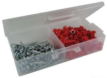 LH Dottie RD3 Anchor Kit 8 by 1Inch Length Screw 22 Anchor Red