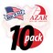 Azar 192806 11Inch W by 3Inch H TwoSided Nameplate 10Piece Set