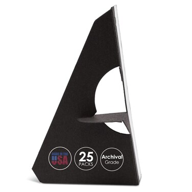 Lineco Black SelfStick Easel Back 5In Pkg25
