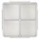 Airtight 4Compartment Removable Divided Serving Tray with Lid Portable Charcuterie Container Snackle Platter Snack Box Easy Prepping Organizer Cansiter for Veggie Fruit Ingredient Square