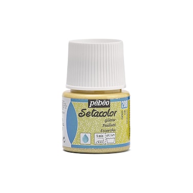 Pebeo Light Fabrics Glitter Setacolor Fabric Paint 45ml Gold 329208