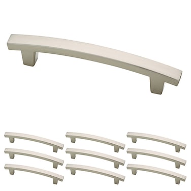 Franklin Brass P29615KSNB Pierce Kitchen or Furniture Cabinet Hardware Drawer Handle Pull 4 102mm Satin Nickel 10 Count