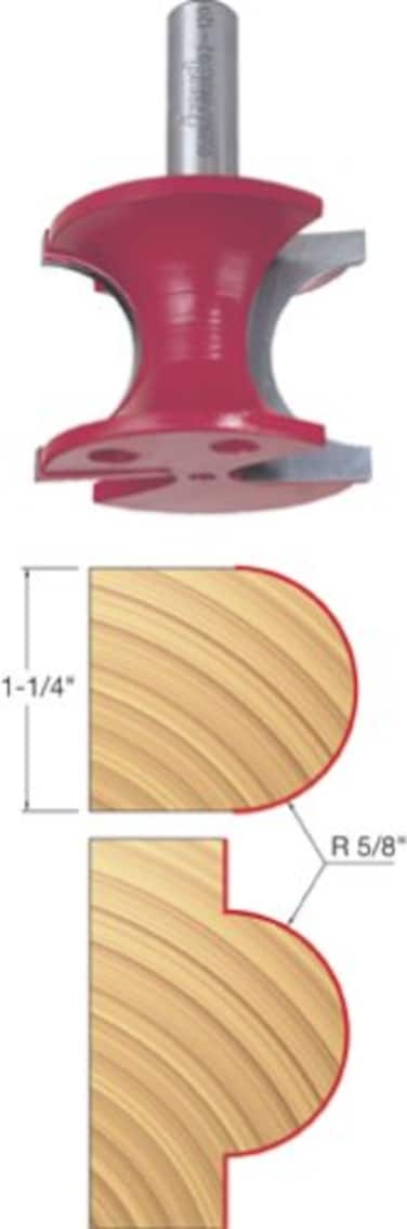 Freud 82120 58 Radius Half Round Bit with 12 Shank