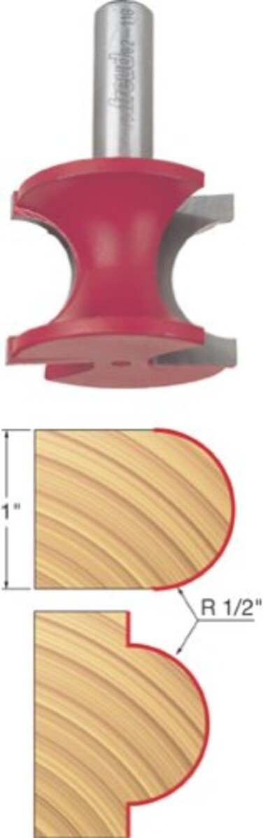 Freud 82118 12  Radius Half Round Bit with 12 Shank