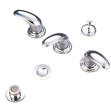 Kingston Brass KB6321LL Legacy 3Handle Bidet Faucet with Brass PopUp Polished Chrome