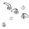 Kingston Brass KB6321LL Legacy 3Handle Bidet Faucet with Brass PopUp Polished Chrome