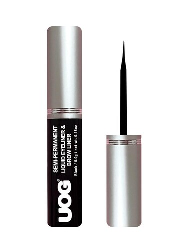 UOG Liquid Eyeliner  Eyebrow Liner  Waterproof SemiPermanent SmudgeProof Lasts Up to 7 Days AllergyFree with Precise Slender Tip 50 mL018 Fl oz