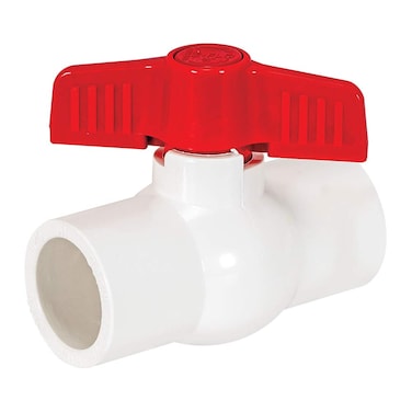 EZFLO 34 Inch Slip Schedule 40 PVC Quarter Turn Ball Valve Brass Plumbing Fitting 20113