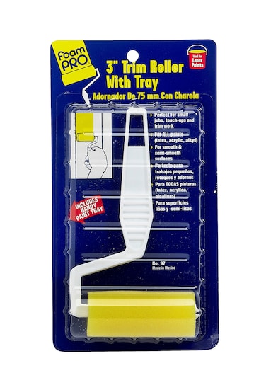 FOAMPRO 97 Trim Roller and Tray Kit for Use with All Paints