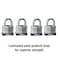 Master Lock 1803Q Fortress Outdoor Padlock with Key 4 Pack KeyedAlike Laminated Steel