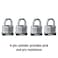 Master Lock 1803Q Fortress Outdoor Padlock with Key 4 Pack KeyedAlike Laminated Steel
