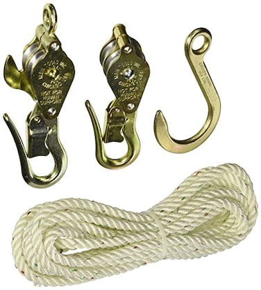 Klein Tools H180230 Block and Tackle with Blocks 267 and 268 and Anchor Hook 258 Made in USA