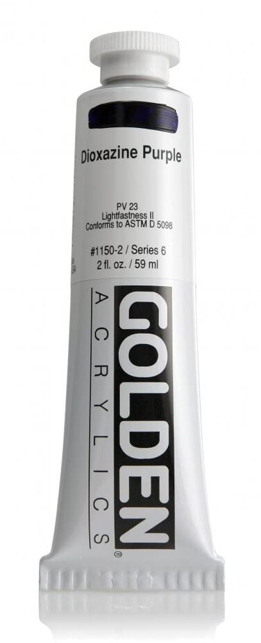Heavy Body Acrylics by GOLDEN Dioxazine Purple 2 fl oz Tube Professional Acrylic Paint Transparent