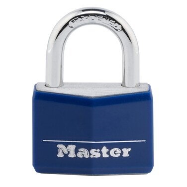 Master Lock 142DCM Covered Aluminum Keyed Padlock 1Pack Blue