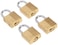 Master Lock Padlock Solid Brass Lock 34 in Wide 120Q Pack of 4Keyed Alike
