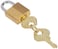 Master Lock Padlock Solid Brass Lock 34 in Wide 120Q Pack of 4Keyed Alike