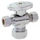 Eastman QuarterTurn Dual Outlet 3Way Stop Valve 38 Inch OD Compression x 14 Inch OD Compression x 58 Inch OD Compression Chrome Plated 48654LF